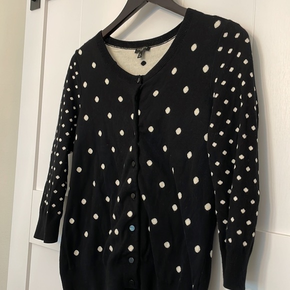 Talbots Polkadots Cardigan Petite - Picture 7 of 9